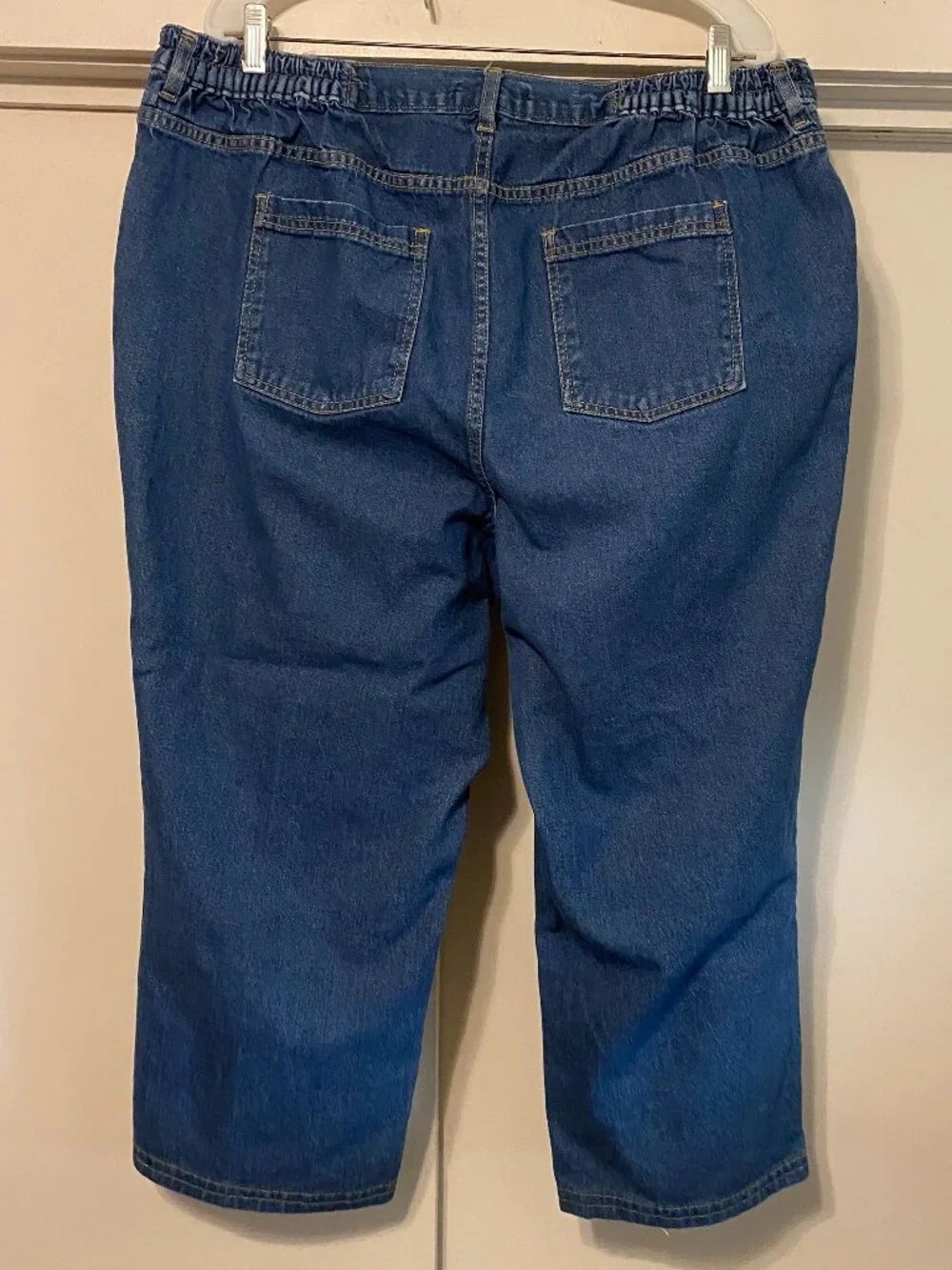Woman Within, stretch waist, dark wash, jean capri/ankle pants, size 22WP